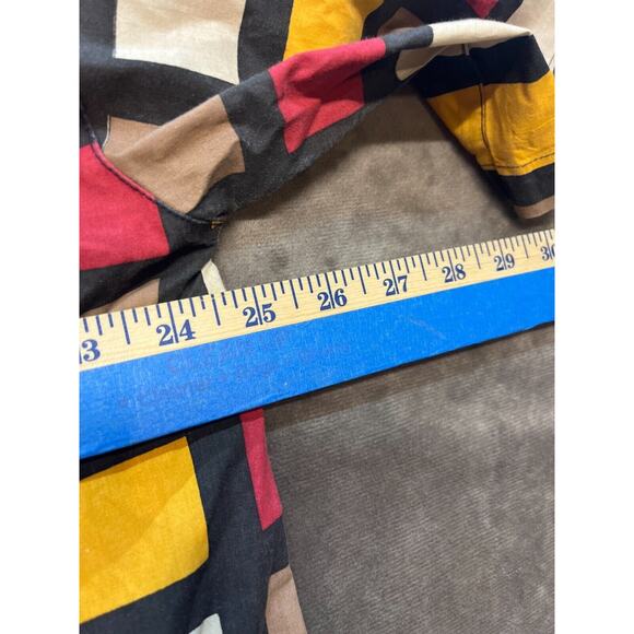 Zip Code 1992 Shirt Mens Large Multi colored disco Button Front Long Sleeve - Picture 5 of 6